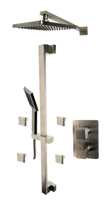 ALFI brand AB2287 3 Way Thermostatic Shower Set with Body Sprays