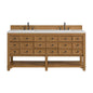 Malibu 72" Double Vanity Cabinet, Amber Birch