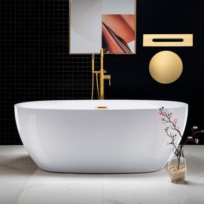 WOODBRIDGE 67" Acrylic Freestanding Bathtub Contemporary Soaking Tub