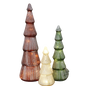 Mercury Glass Holiday Tree Set of 3
