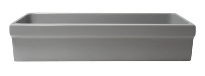 ALFI brand  AB36TRGM 36" Grey Matte Above Mount Fireclay Bathroom Trough Sink