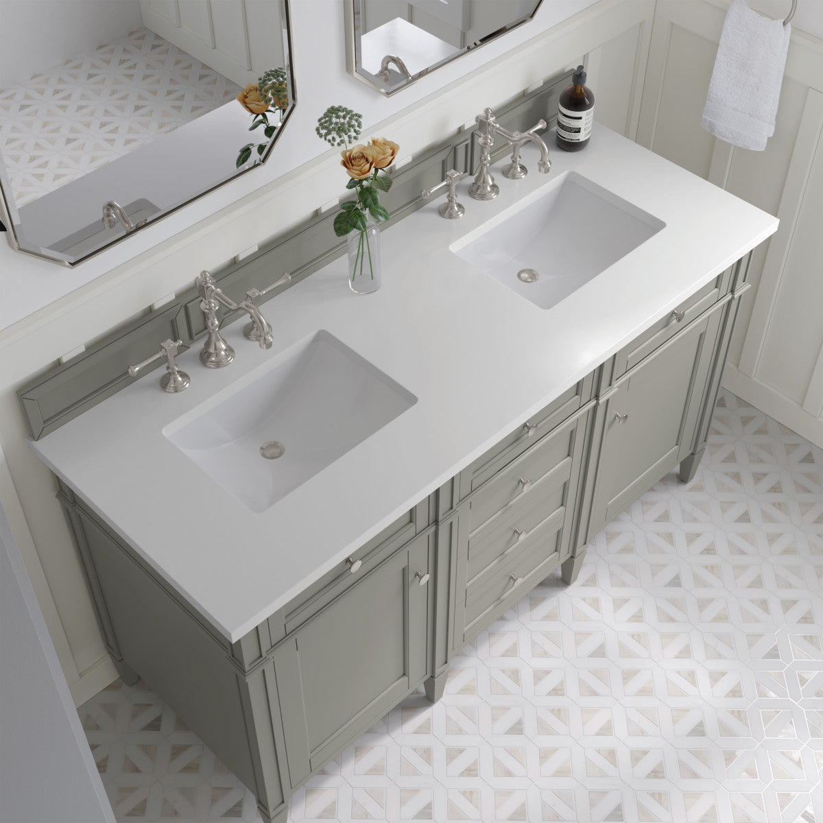 Brittany 60" Double Vanity Cabinet