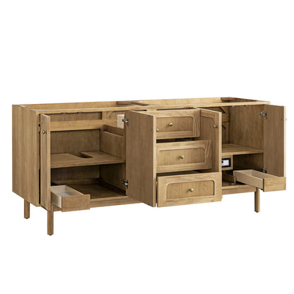 Laurent 72" Double Vanity Cabinet, Light Natural Oak