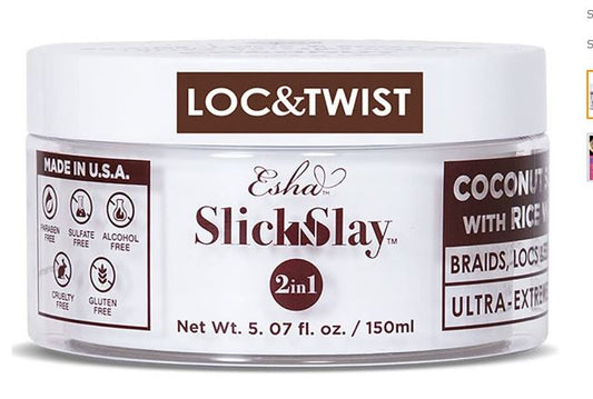 Esha Slick N Slay Braiding Gel – 3-in-1 Braid and Edge Gel – Ultra Extreme Hold Gel for Hair  5.07OZ - 150ml