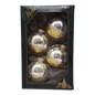 Krebs Value Glass Ornament 4 pack - Golden Snowflakes and Sequins
