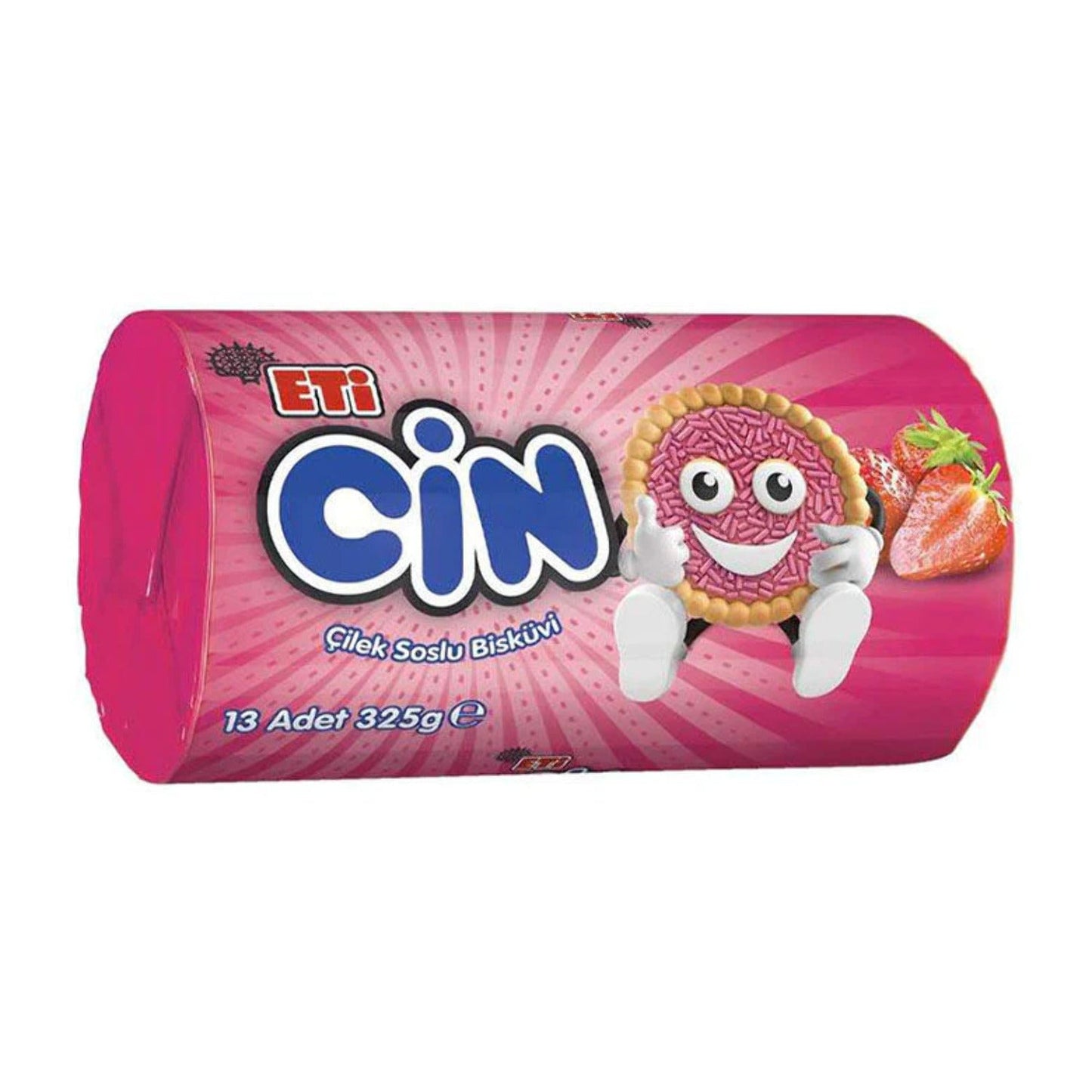 Eti Cin Strawberry Flavored Cookies - Soft, Buttery Texture With Sweet And Tangy Flavor