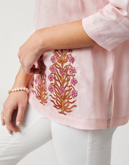 Everleigh Tunic - Woodblock Floral Embroidery