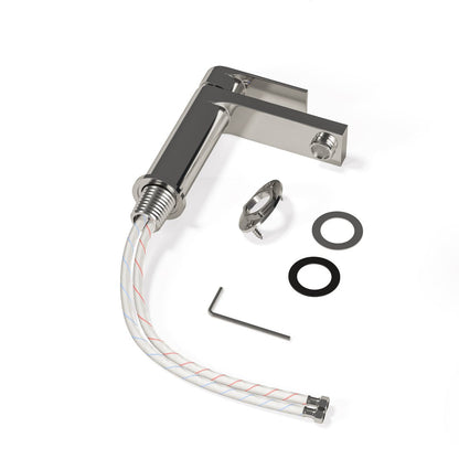 Eviva Pure Single-Handle Waterfall Single-Hole Bathroom Faucet with Deckplate Included in Brushed Nickel