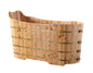 ALFI brand  AB1103 59" Free Standing Cedar Wood Bathtub with Bench