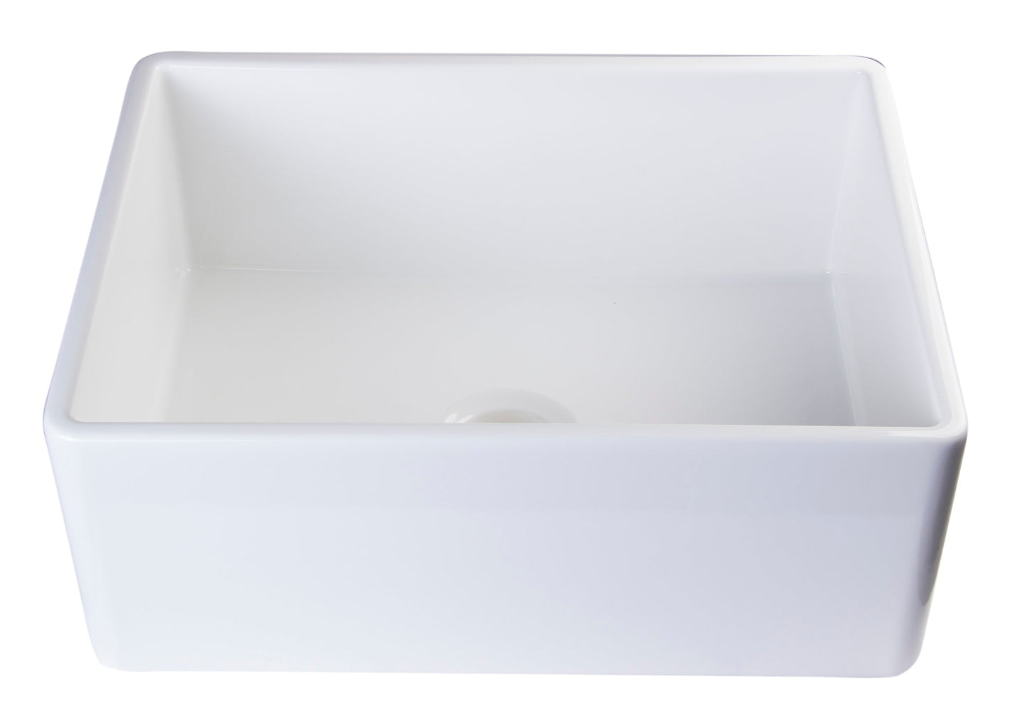 ALFI brand AB505 AB505-W White 26" Contemporary Smooth Apron Fireclay Farmhouse Kitchen Sink