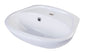 ALFI brand  AB106 White Small Porcelain Wall Mount Basin with Overflow