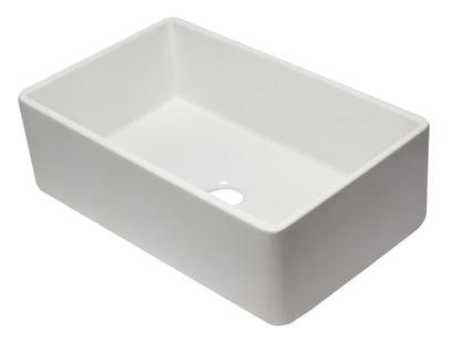 ALFI brand AB3320SB 33 inch Black Reversible Single Fireclay Farmhouse Kitchen Sink