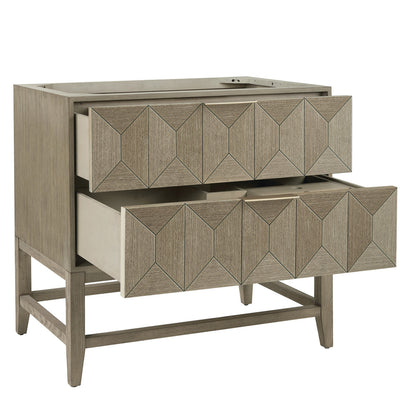 Emmeline 36" Single Vanity Cabinet, Pebble Oak
