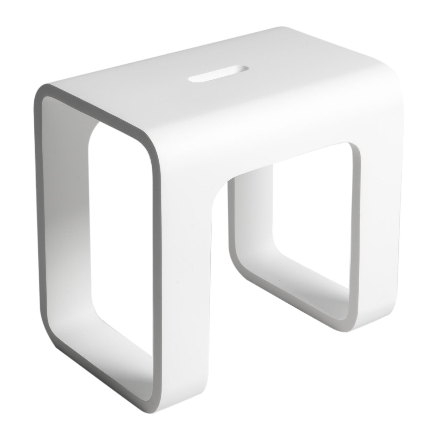 ALFI brand  ABST99 White Matte Solid Surface Resin Bathroom / Shower Stool