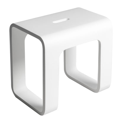 ALFI brand  ABST99 White Matte Solid Surface Resin Bathroom / Shower Stool