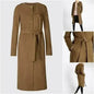 Ex Per Una - Womens Tan Brown Suedette Longline Duster Coat