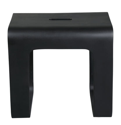 ALFI brand  ABST99BM Black Matte Solid Surface Resin Bathroom / Shower Stool