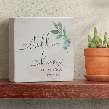 Expressions of Faith Wood Block Sign - 6 Verses | Solid Poplar Wood | Made in the USA