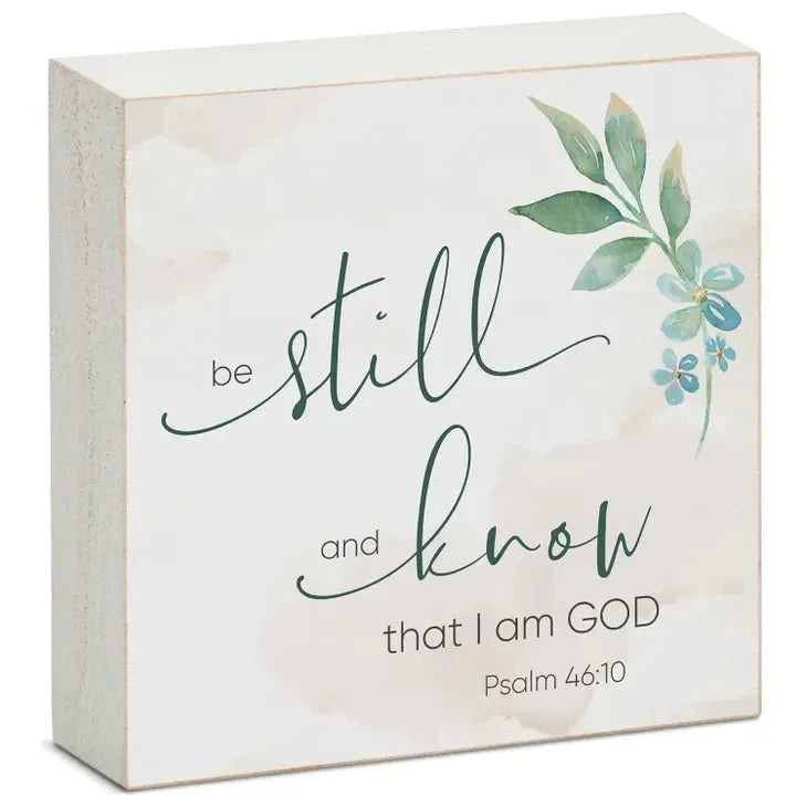 Expressions of Faith Wood Block Sign - 6 Verses | Solid Poplar Wood | Made in the USA