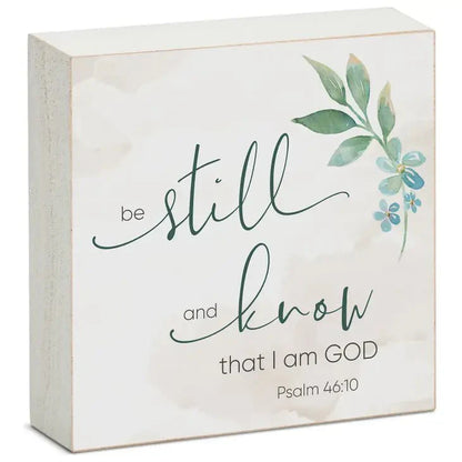Expressions of Faith Wood Block Sign - 6 Verses | Solid Poplar Wood | Made in the USA