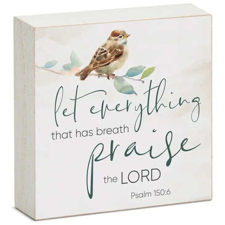 Expressions of Faith Wood Block Sign - 6 Verses | Solid Poplar Wood | Made in the USA