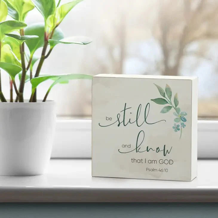 Expressions of Faith Wood Block Sign - 6 Verses | Solid Poplar Wood | Made in the USA