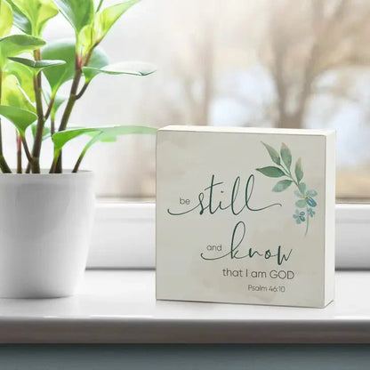 Expressions of Faith Wood Block Sign - 6 Verses | Solid Poplar Wood | Made in the USA