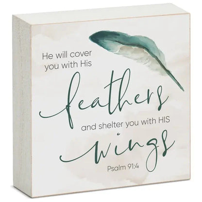 Expressions of Faith Wood Block Sign - 6 Verses | Solid Poplar Wood | Made in the USA