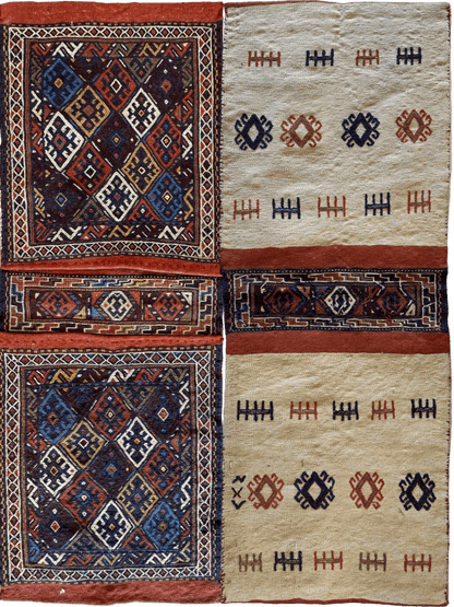 Exquisite Persian Qashqai Nomadic Vintage Khorjin ‘Saddle bag’