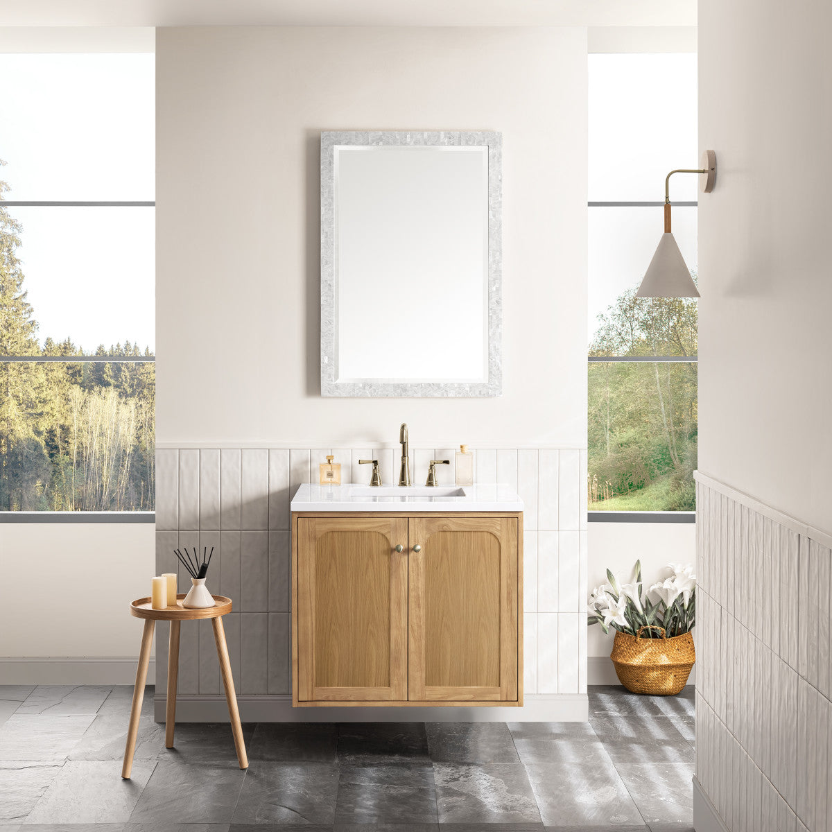 Laurent 30" Single Vanity Cabinet, Light Natural Oak