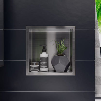 ALFI brand ABN1212 12 x 12 Square Single Shelf Bath Shower Niche