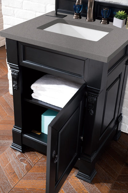 Brookfield 26" Single Vanity Cabinet, Antique Black