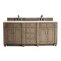 Bristol 72" Double Vanity Cabinet, Bright White