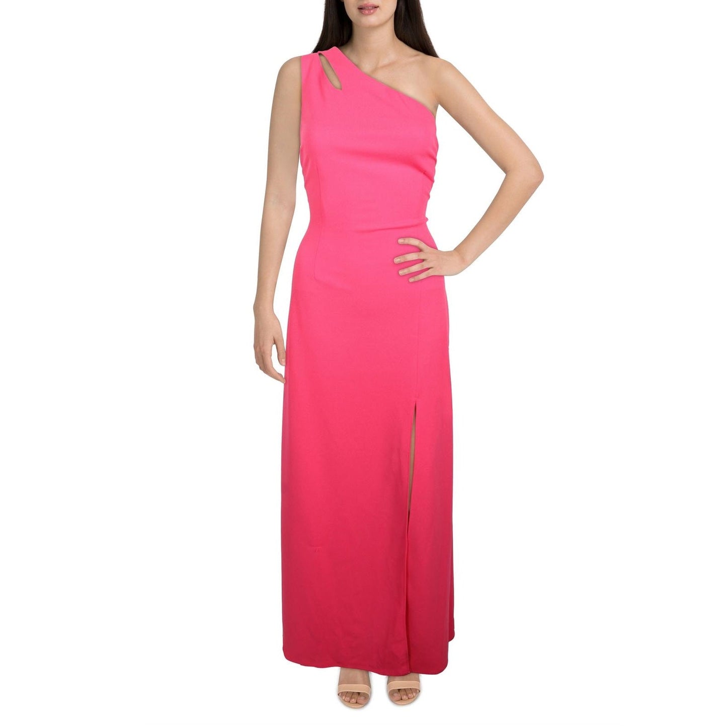 Ava + Esme Size S Pink  One Shoulder Long Evening Dress NWT