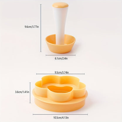 2Piece Flower Pastry Cutter  Tart Tamper Set