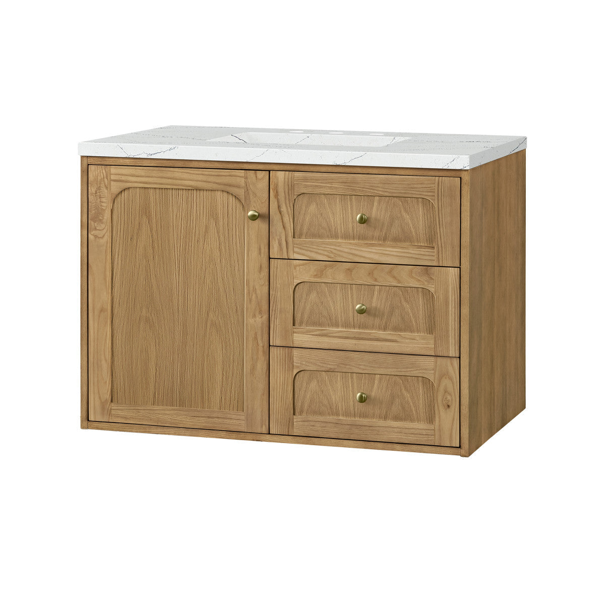 Laurent 36" Single Vanity Cabinet, Light Natural Oak