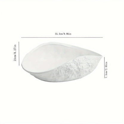 Elegant ShellShaped Ceramic Dish Ideal for Seafood