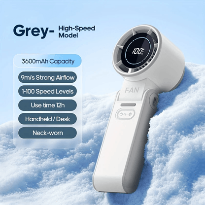 Foldable Rechargeable Cooling Fan – Turbo Handheld Fan with Adjustable Speed