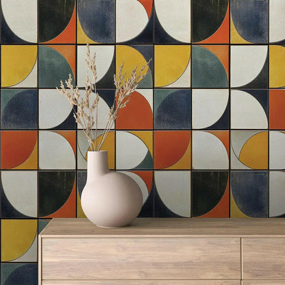 Abstract Cadence Tiled Mural