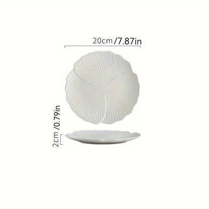 Premium White Ceramic Dinner Plates for Gourmet Dining