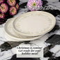 Artena Floral Embossed Ceramic Dinner Plate Set  27cm  22cm Microwave