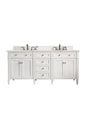 Brittany 72" Double Vanity in Bright White