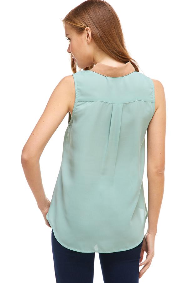 Sleeveless Button-Up Blouse with Intricate Embroidery | Apparel | Kitchen + Metal