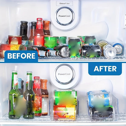 1pc Clear Plastic Refrigerator Organizer Bin