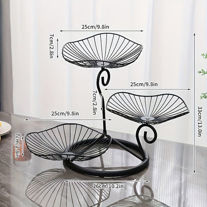 Elegant 3Tier Iron Fruit and Snack Display Stand