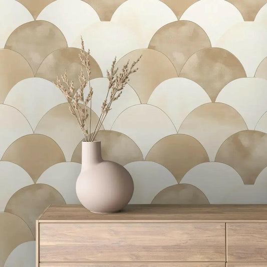 Golden Sands Scallop Wallpaper
