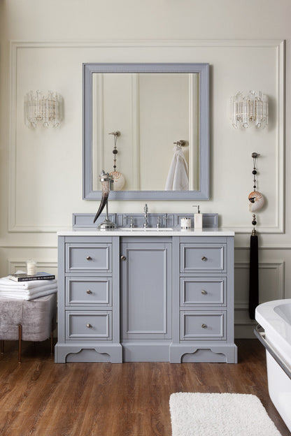 De Soto 48" Single Vanity Cabinet, Bright White