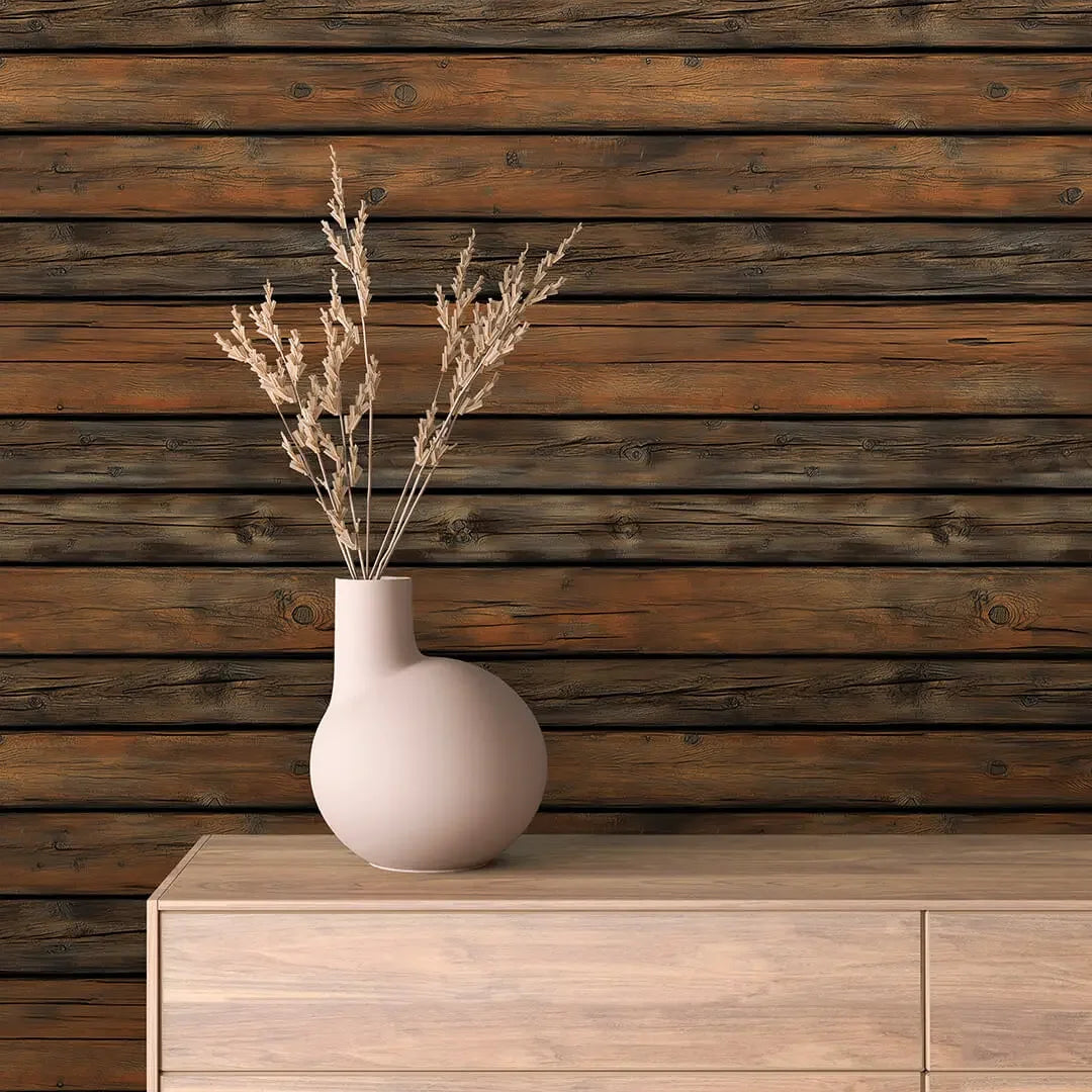 Warm Log Cabin Timber Wall