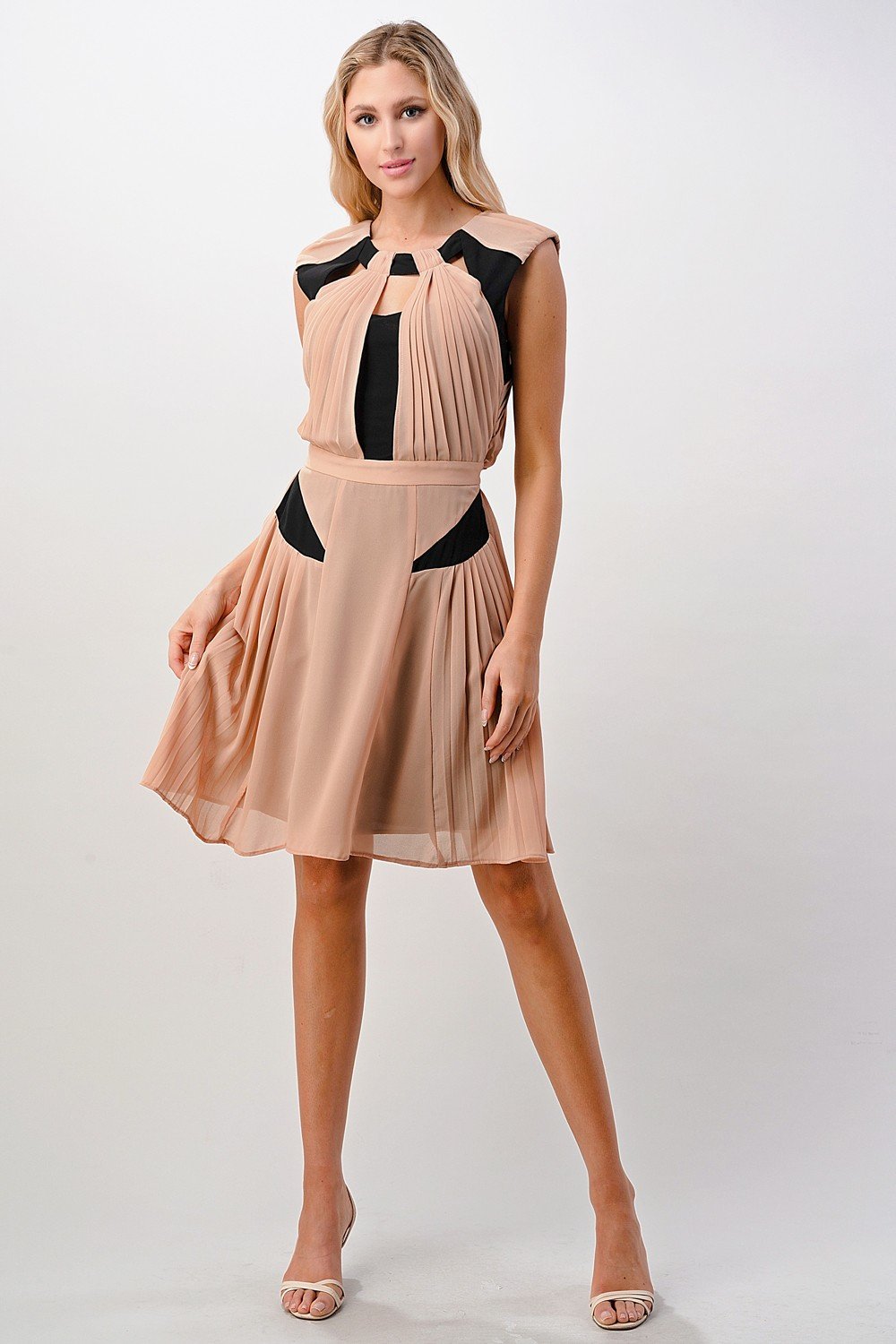 Color Blocked Pleated Fashion Dress | Apparel | Kitchen + Metal