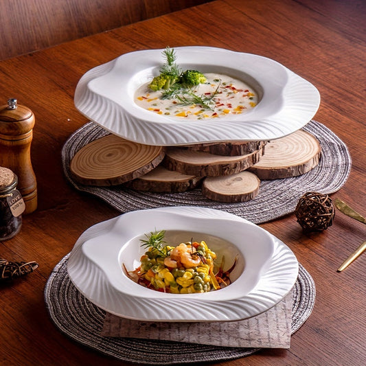 Chic Ceramic Serving Plates for Gourmet Desserts  25cm Diameter